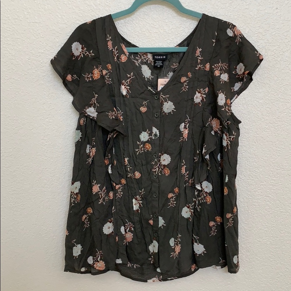 Torrid Floral Flutter Top